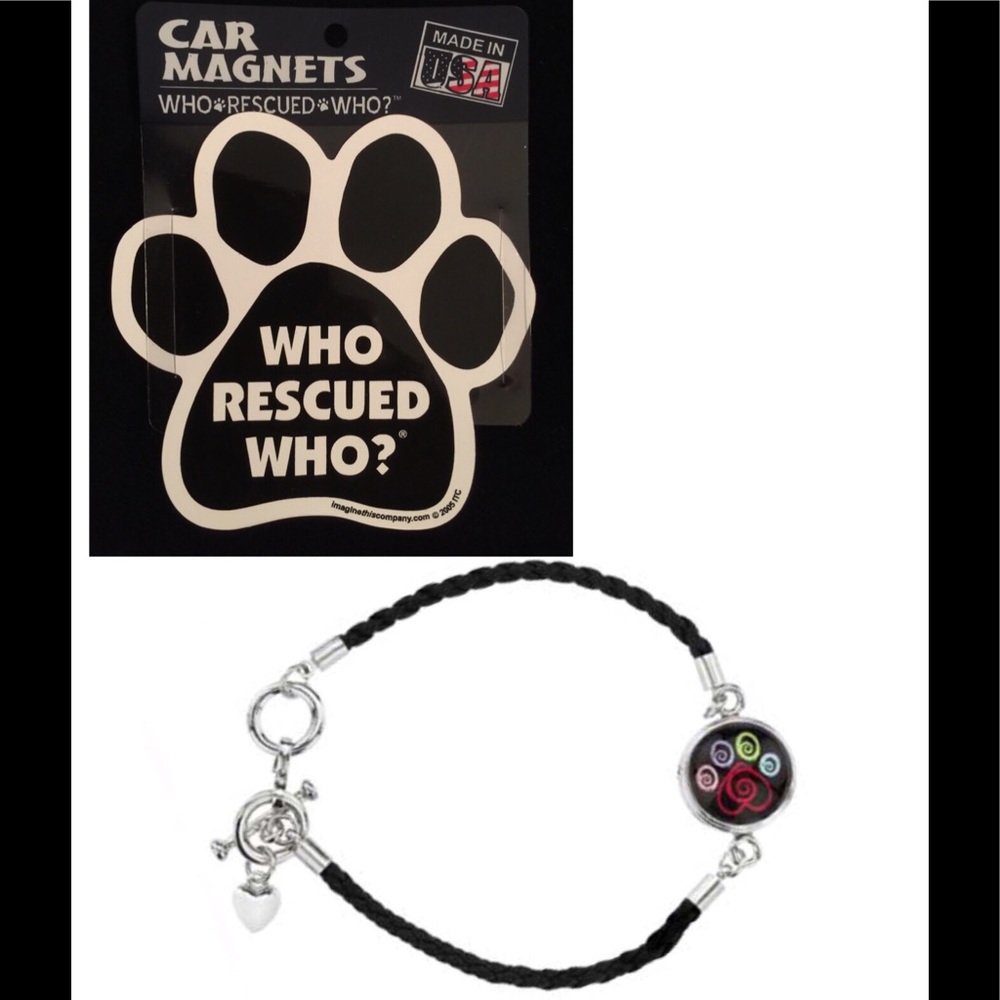 Rescue Magnet and Paw Print Bracelet NEW!